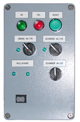 Control panel for the scanner